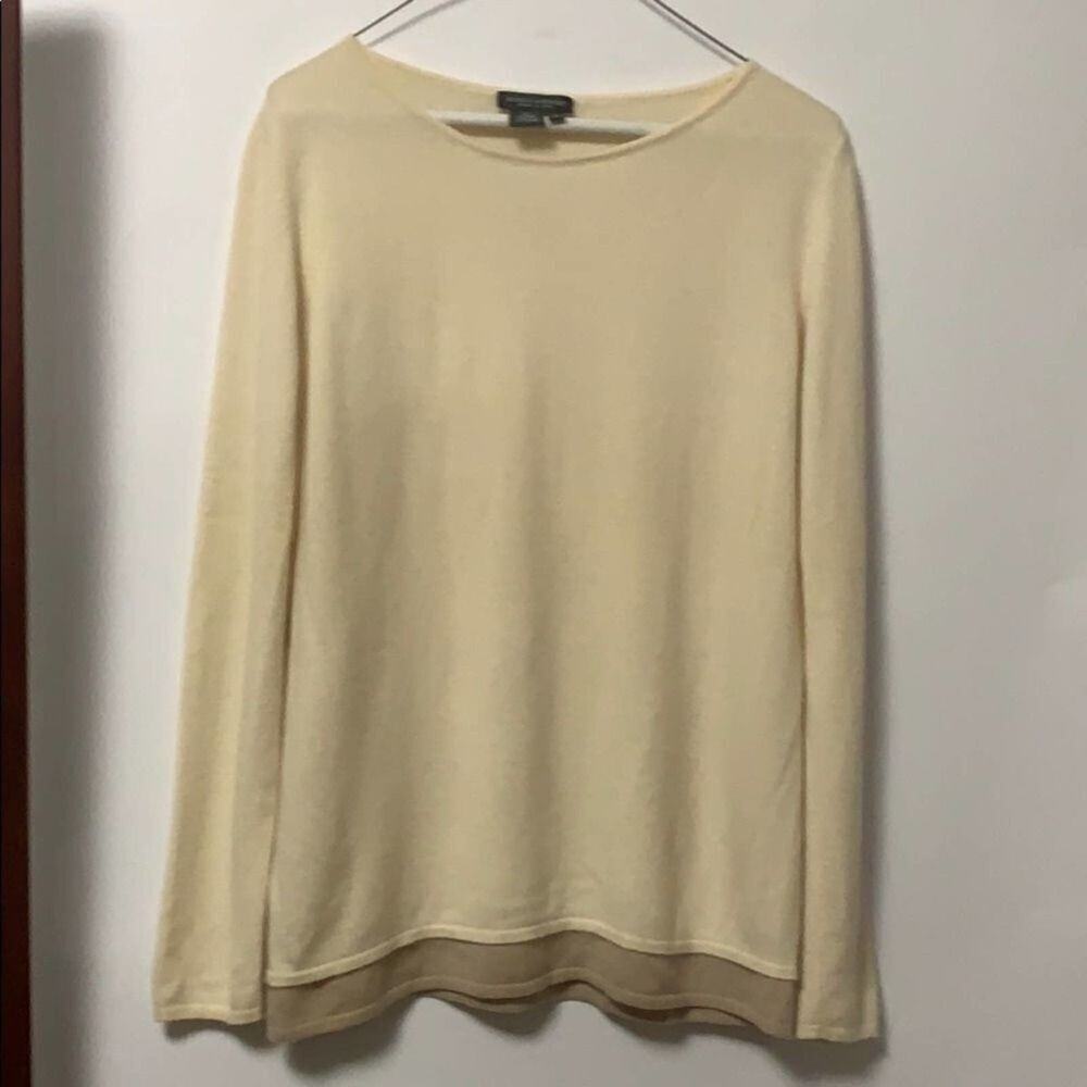 REBECCA MOSES 100% Cashmere‎ BEIGE SWEATER …
